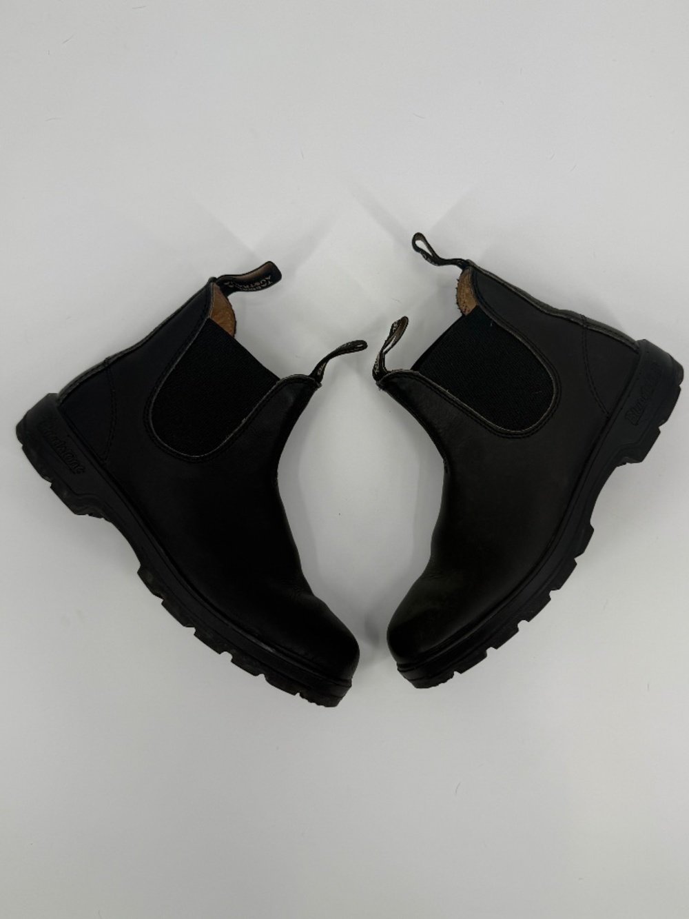 Blundstone 500 Black Leather Chelsea Boots Ankle Pull On Work Boots Women 5